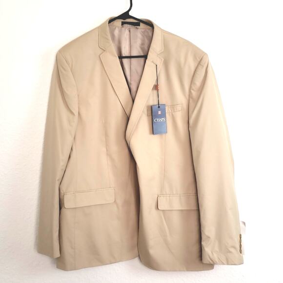 Chaps Men’s Sport Coat Tan Jacket Size 44 Regular - Picture 2 of 9